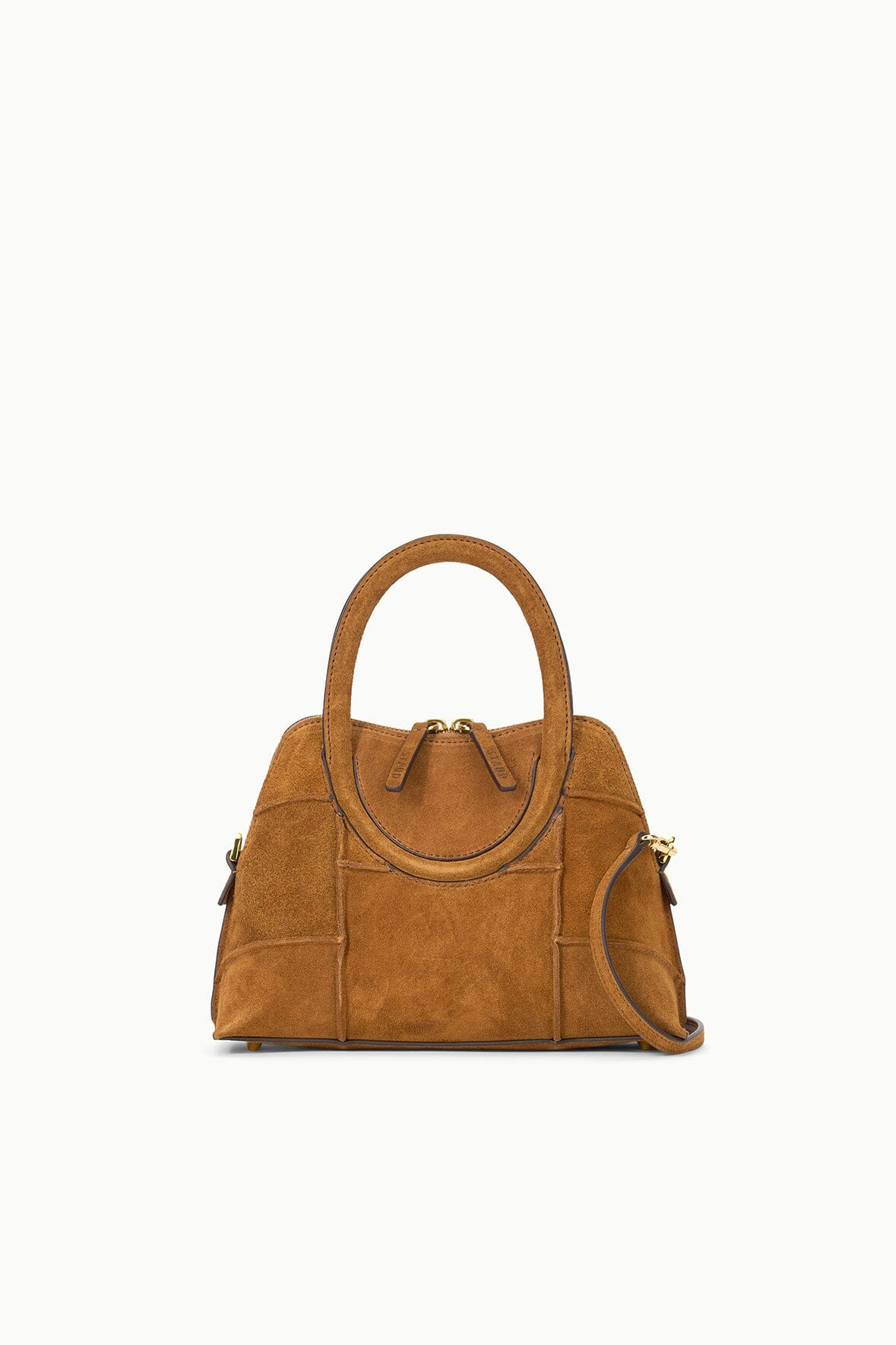 STAUD NAOMI MINI SATCHEL TAN SUEDE - 1