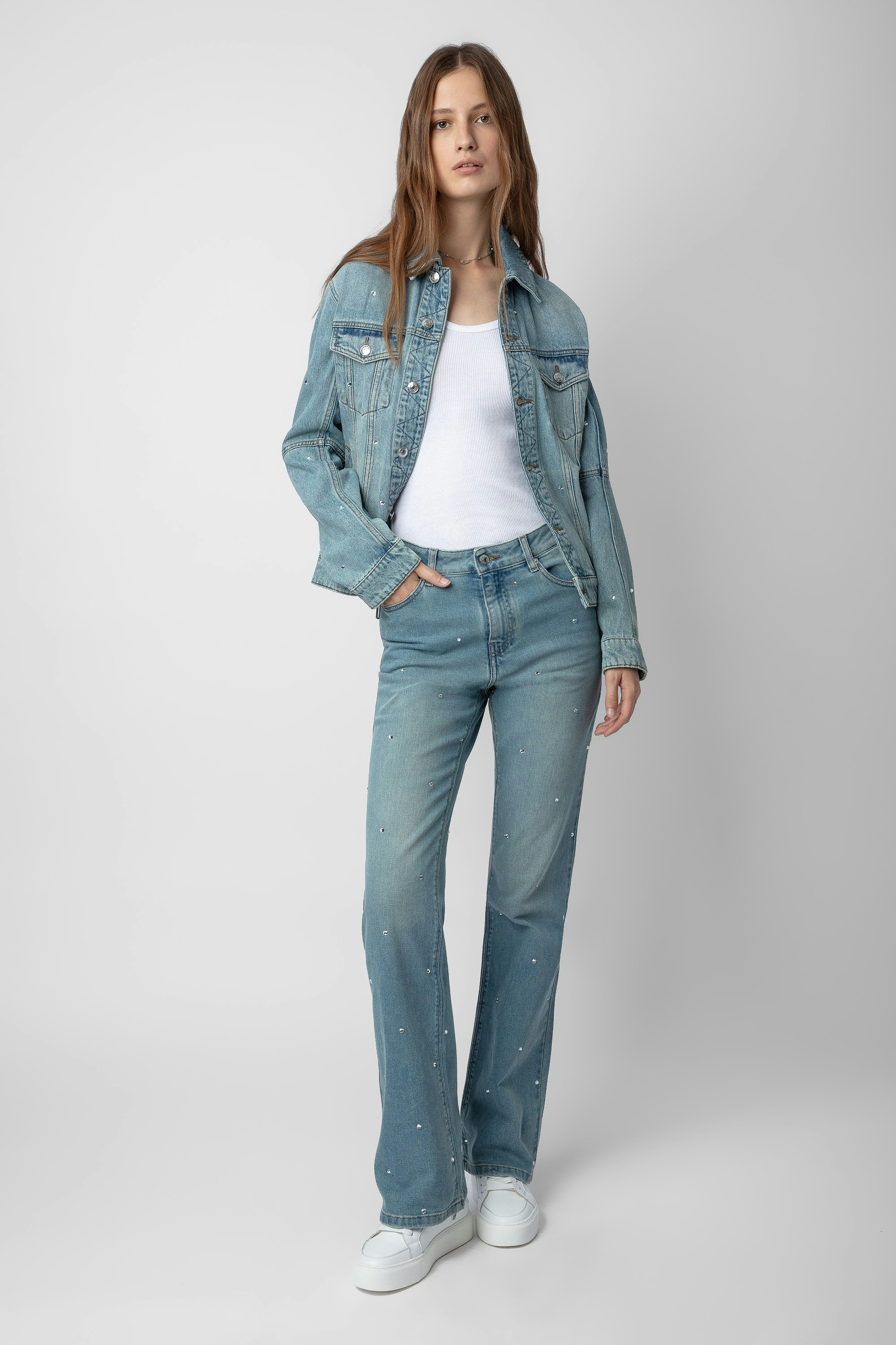 Kasy Diamanté Denim Jacket - 3