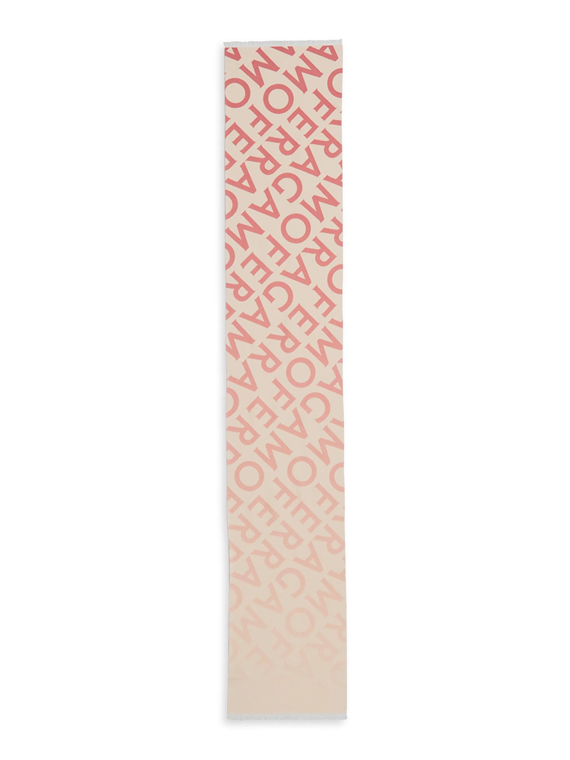 Women's Wool-Cashmere Logo Scarf - Nylund Pink - 1
