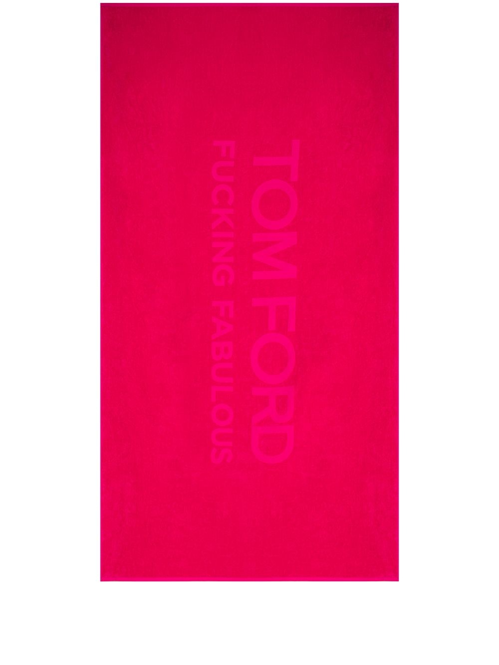 logo-print cotton towel - 1