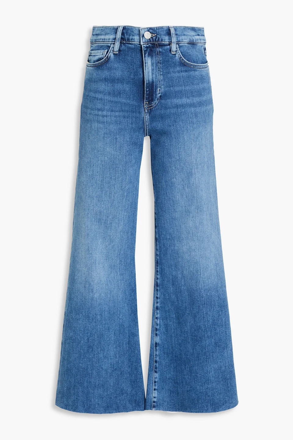 Le Palazzo Crop high-rise wide-leg jeans - 1