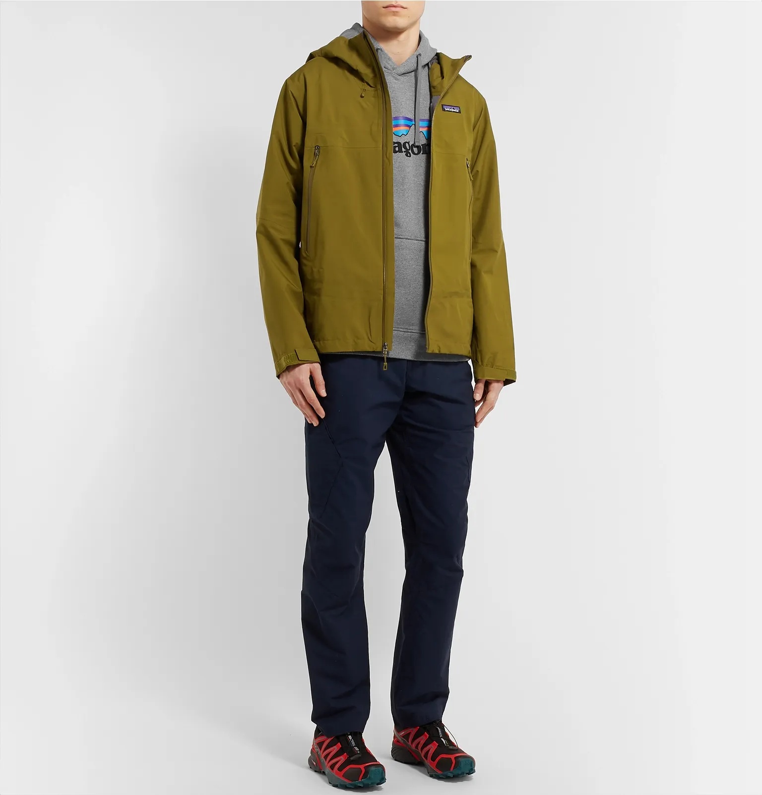 P-6 Logo Uprisal Printed Mélange Fleece-Back Jersey Hoodie - 4