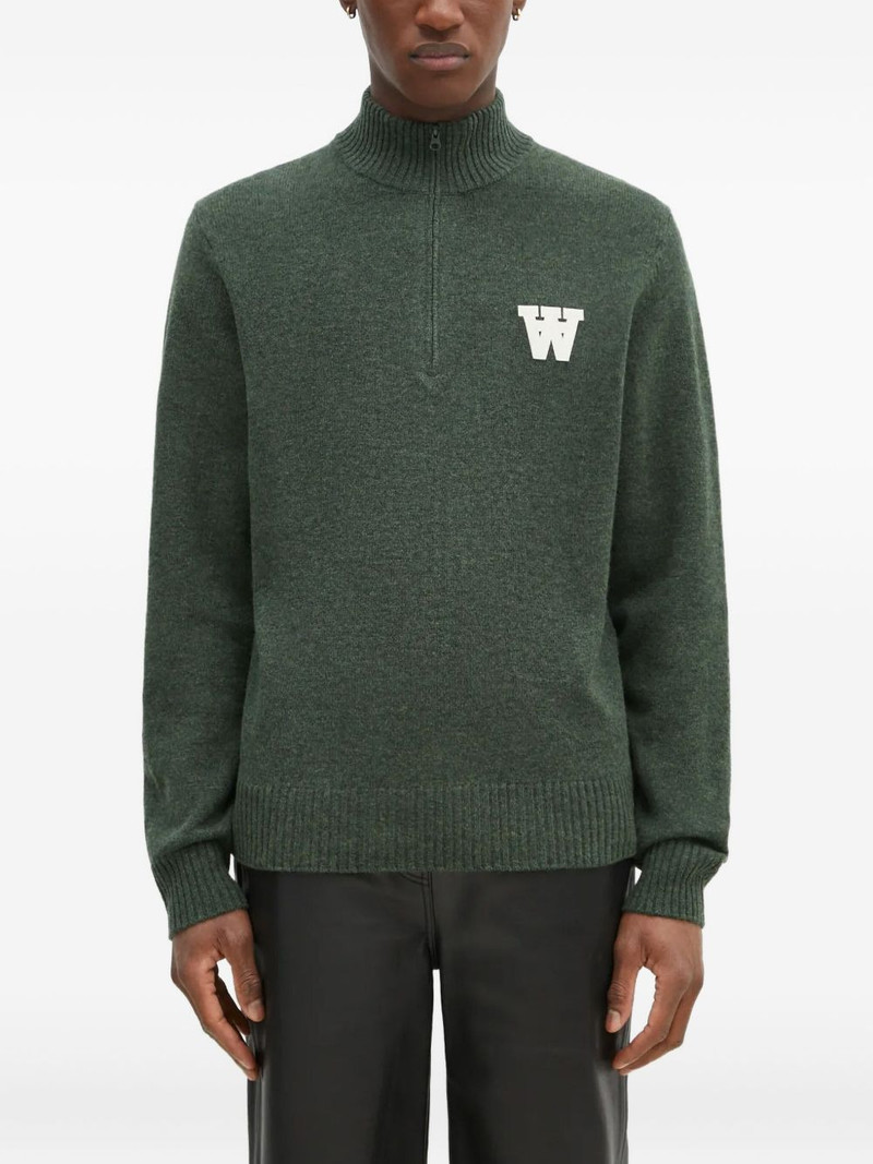 half-zip logo-detaill sweater 1