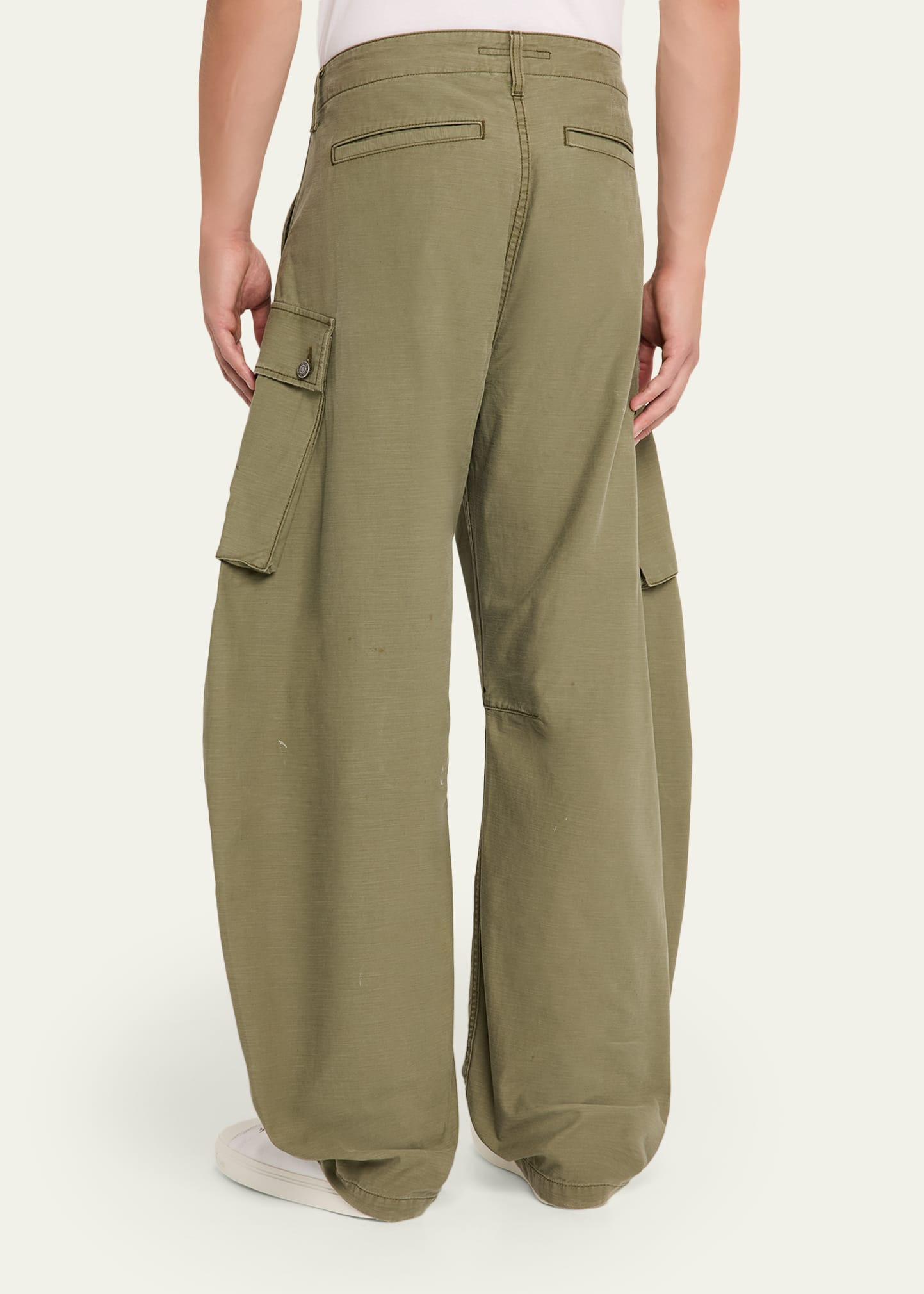 Men's Twill Barrel Leg Cargo Pants - 3