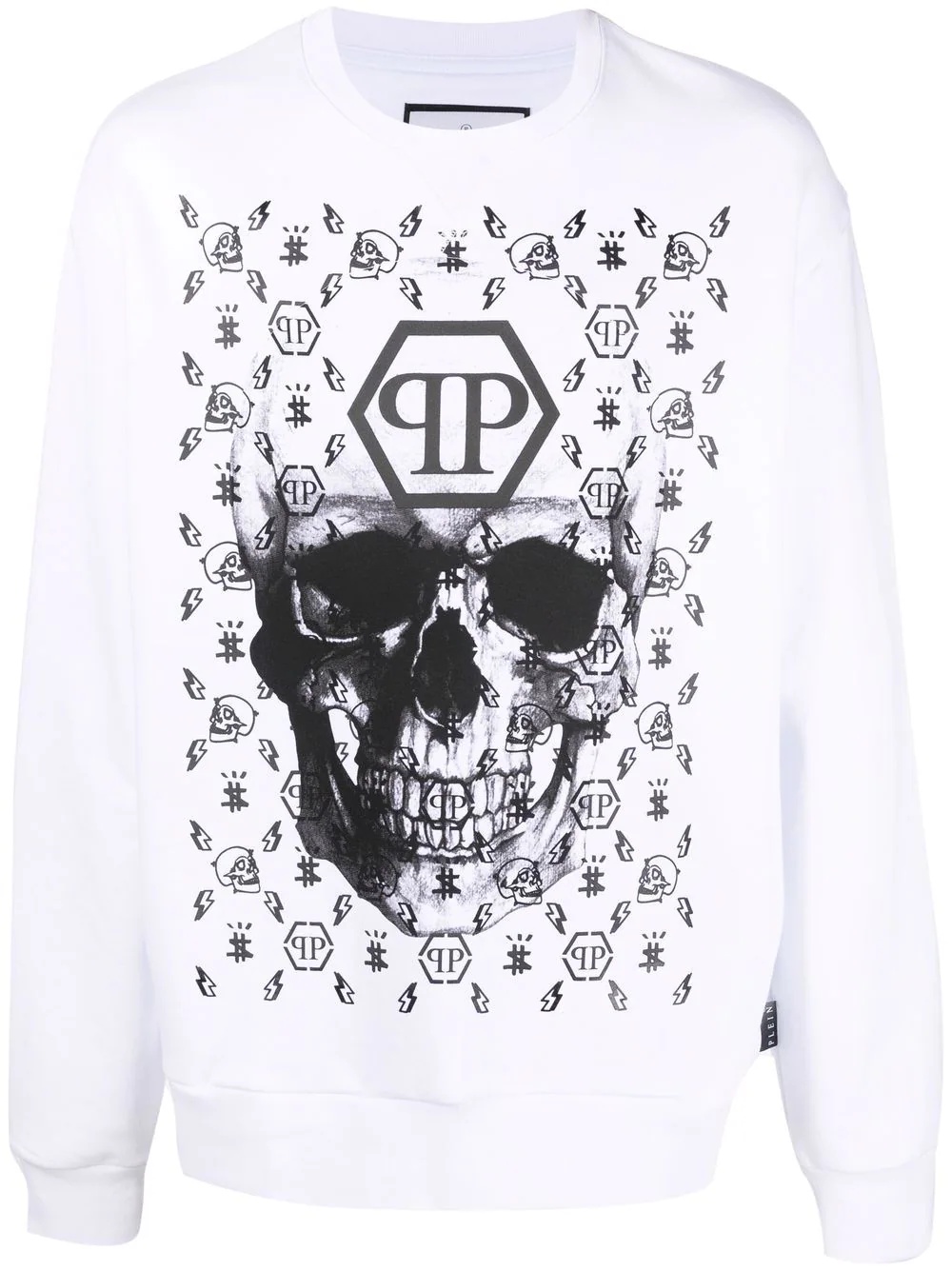 skull monogram-print sweatshirt - 1