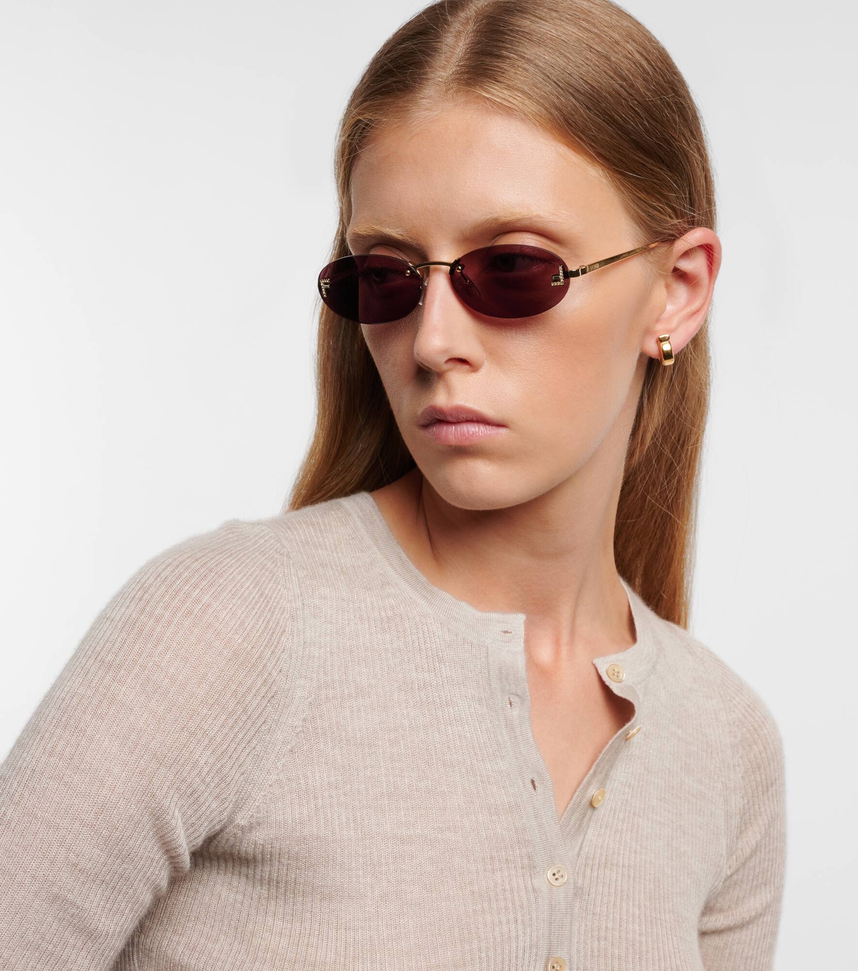 First Crystal oval sunglasses - 3