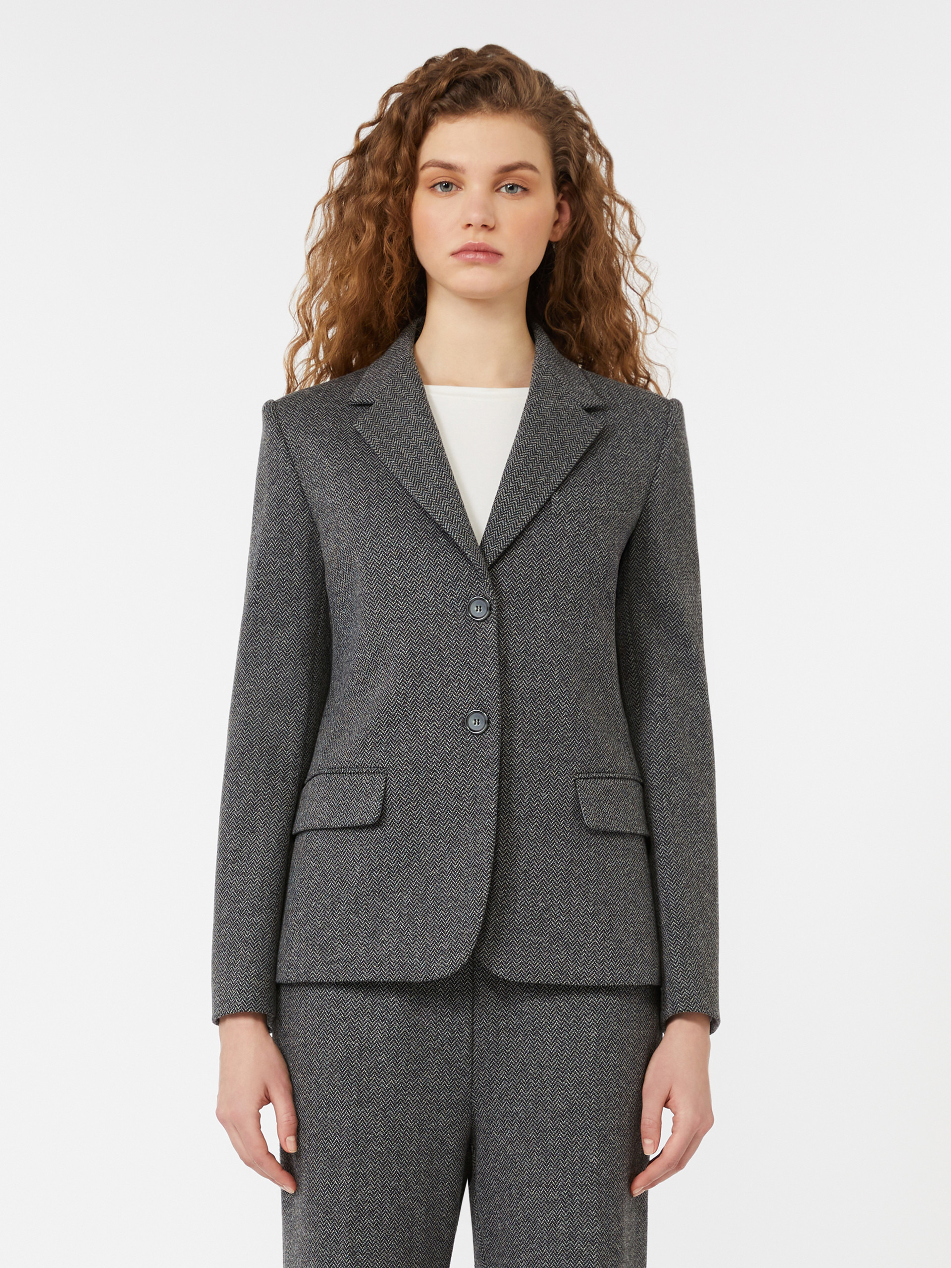 DILLY Yarn-dyed jersey blazer - 3