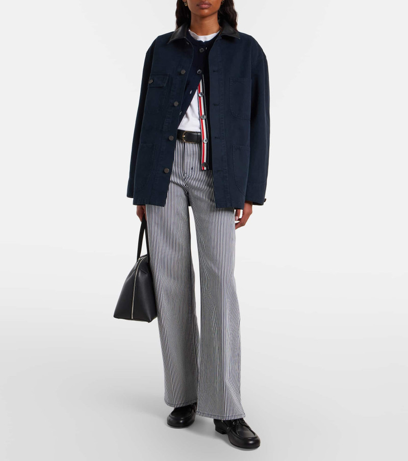 FRAME Le Slim Palazzo striped wide-leg pants outlook