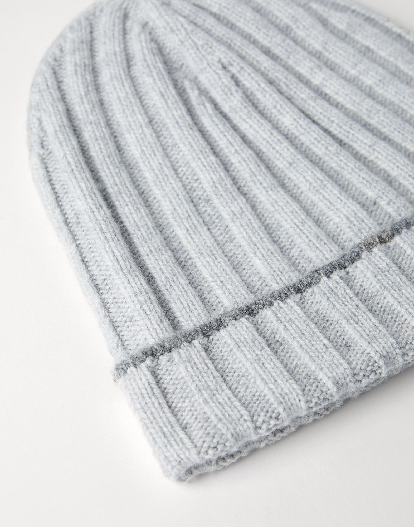 Cashmere rib knit beanie - 2