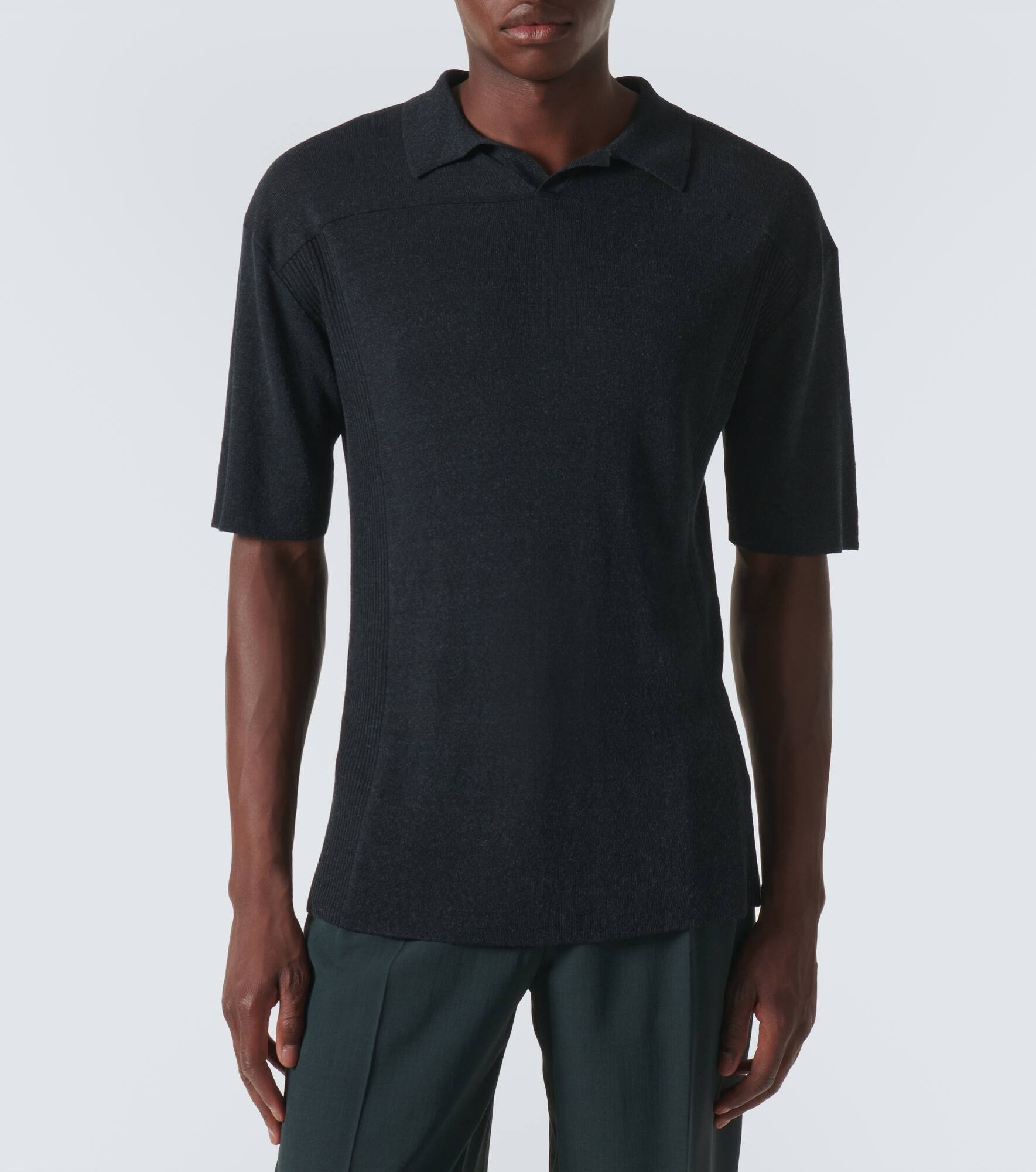 Reggie linen-blend polo shirt - 3