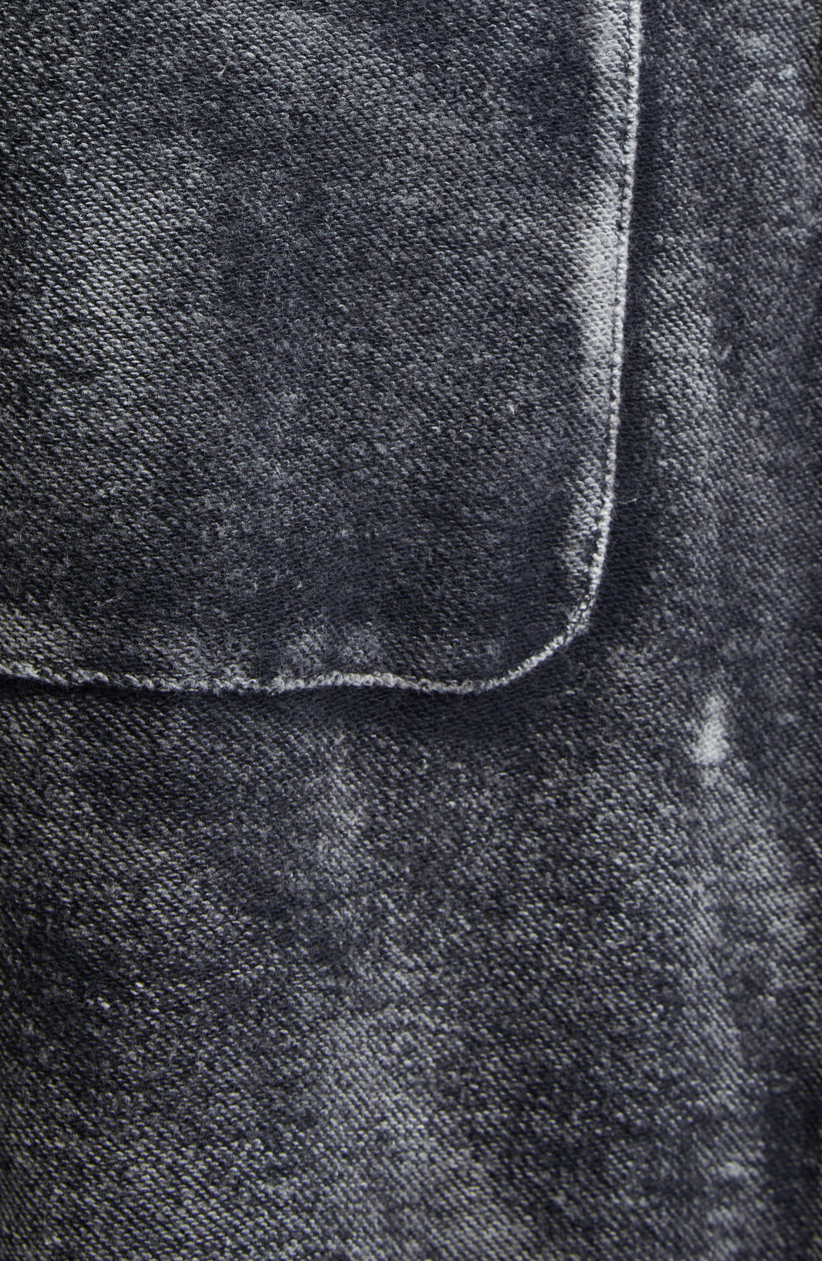 R13 Pleated Wide Leg Cotton Sweatpants in Washed Black at Nordstrom - 7