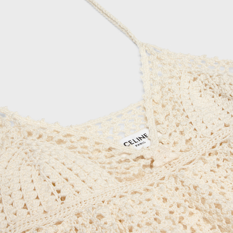 top with thin straps in crocheted cotton 3