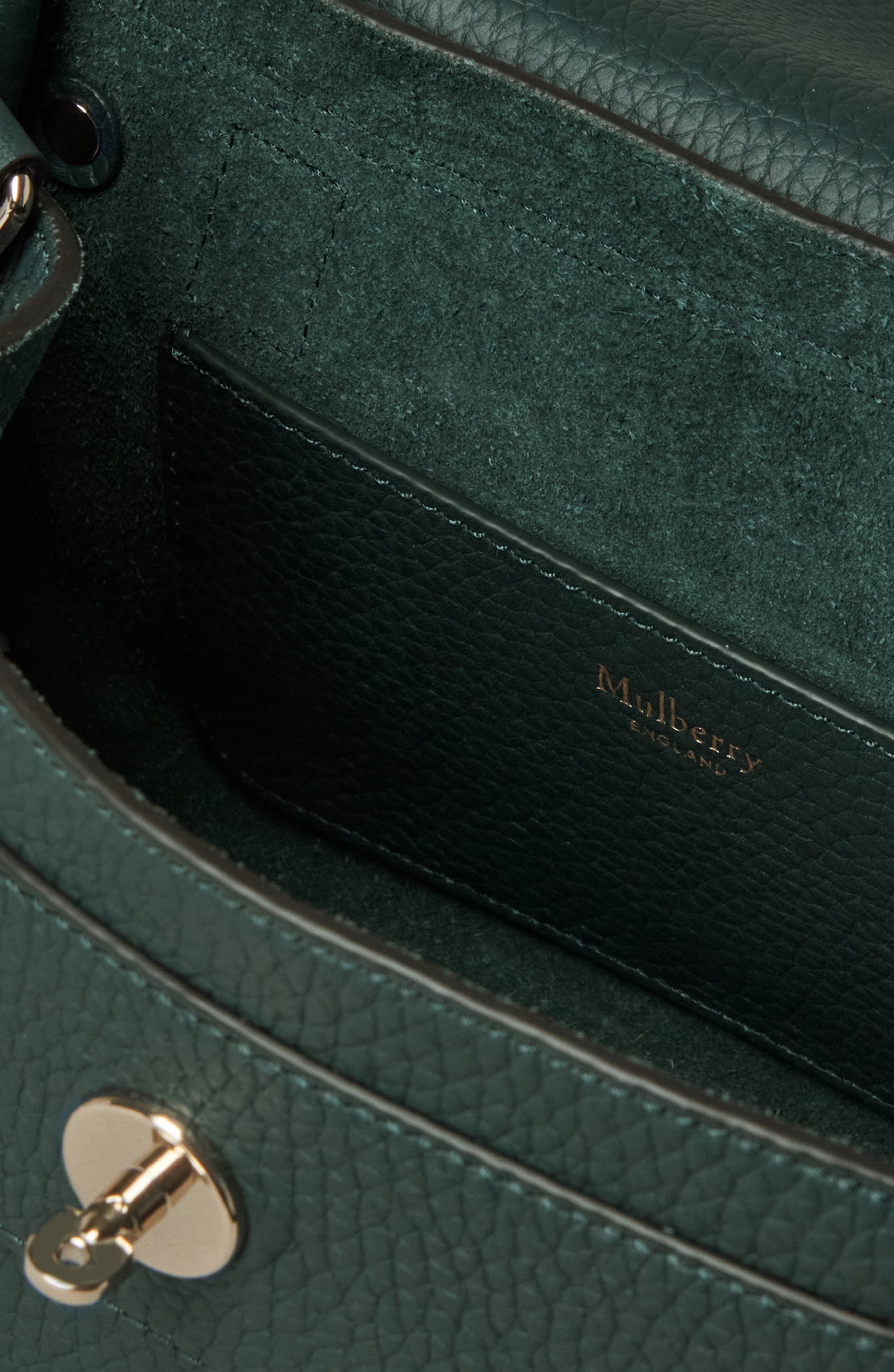 Mini Alexa Leather Satchel in  Green - 5