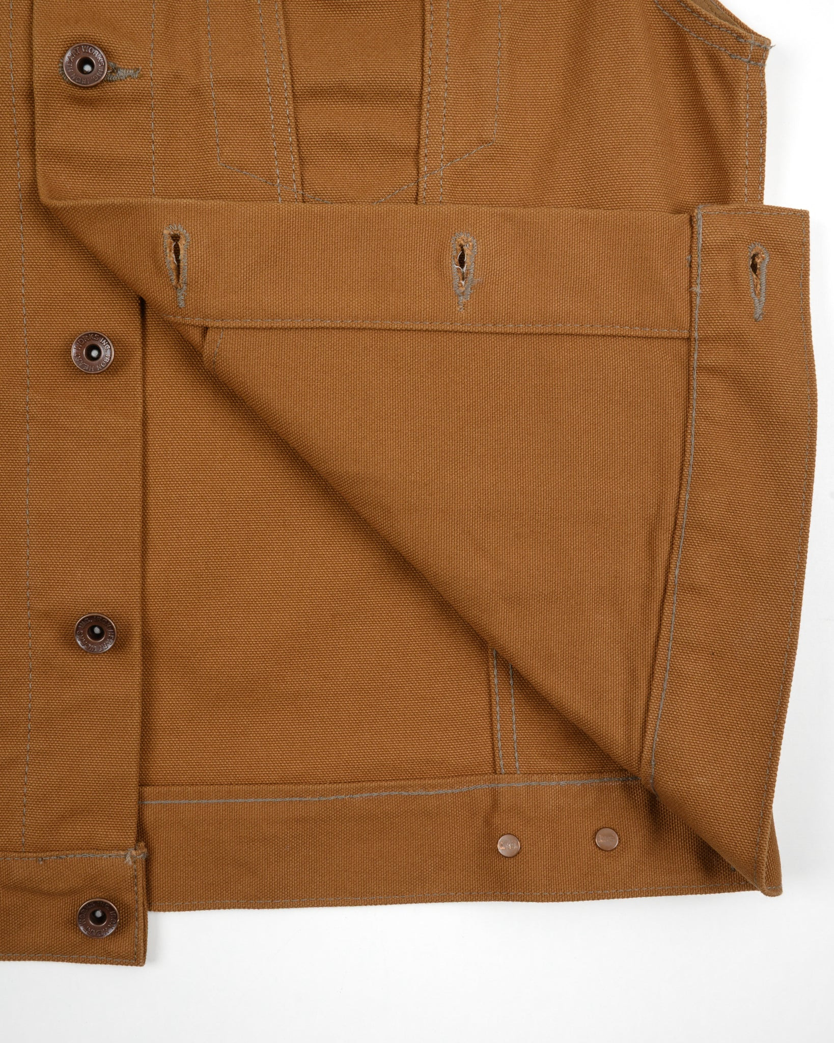 IH-2526V 17oz Duck Modified Type III Vest - Brown - 11
