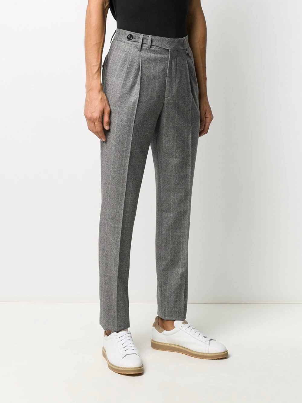 checked tailored trousers - 3