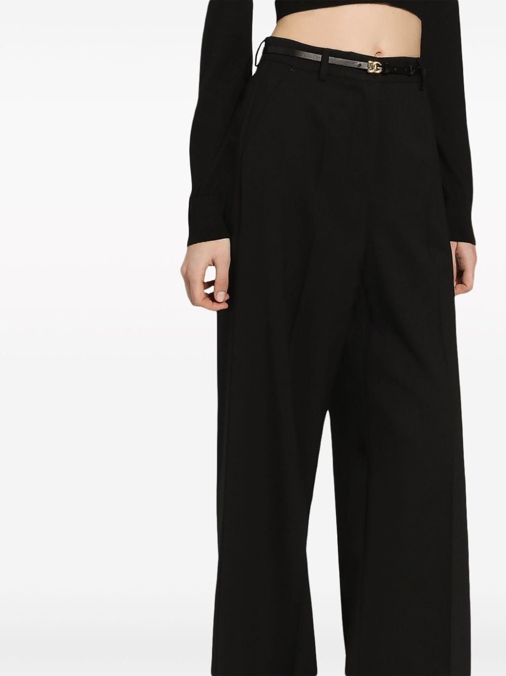 pressed-crease palazzo pants - 5