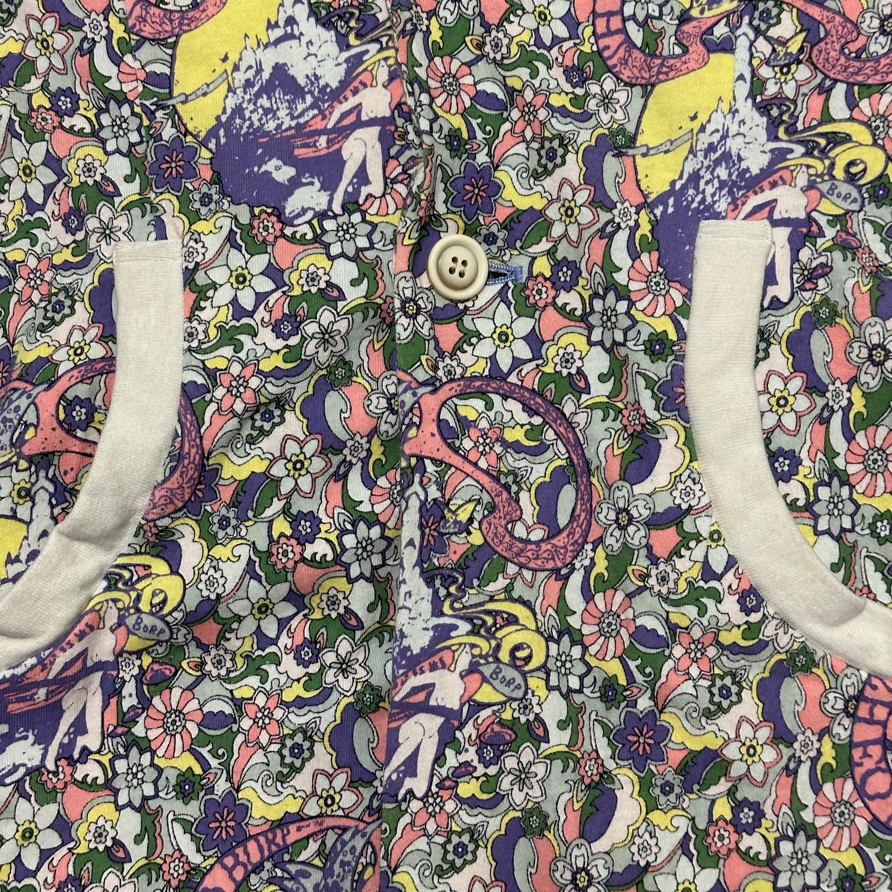 UNDERCOVER Spring Summer 2006 "T" Reconstructed Psychedelic Print T-Shirt Coat - 4