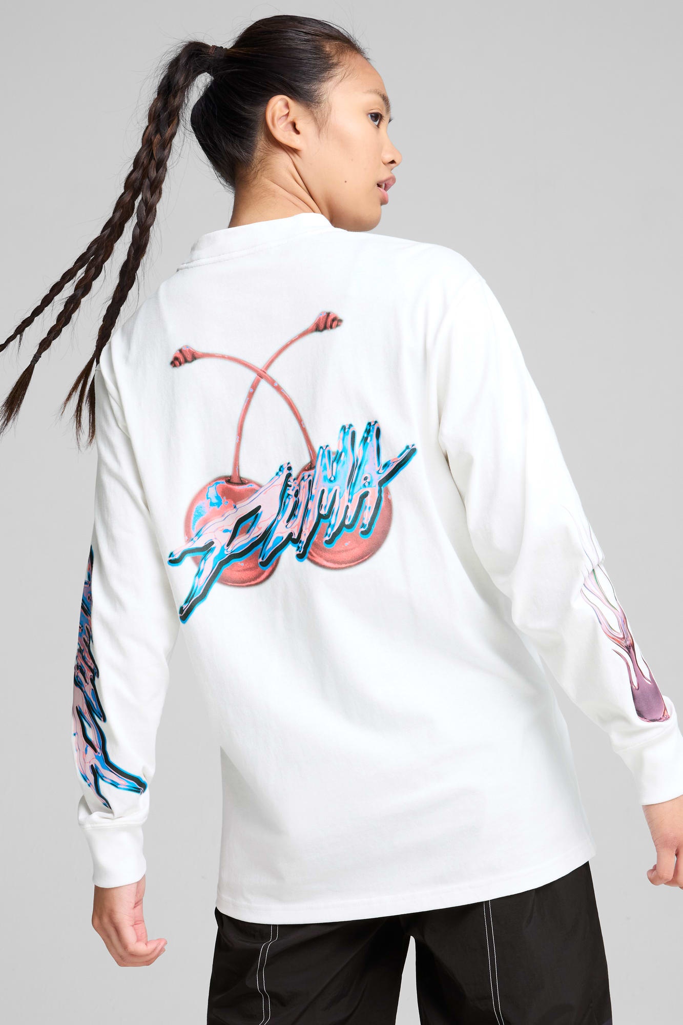 Cherry On Top Women's Long Sleeve Basketball Tee - 4