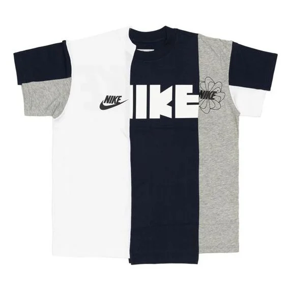 (WMNS) Nike x Sacai Crossover NRG 접합 로고 짧은 소매 Colorblock CD6311-711 - 1