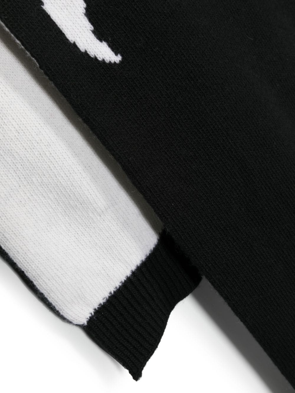Gothic Plein intarsia knit-logo scarf - 3