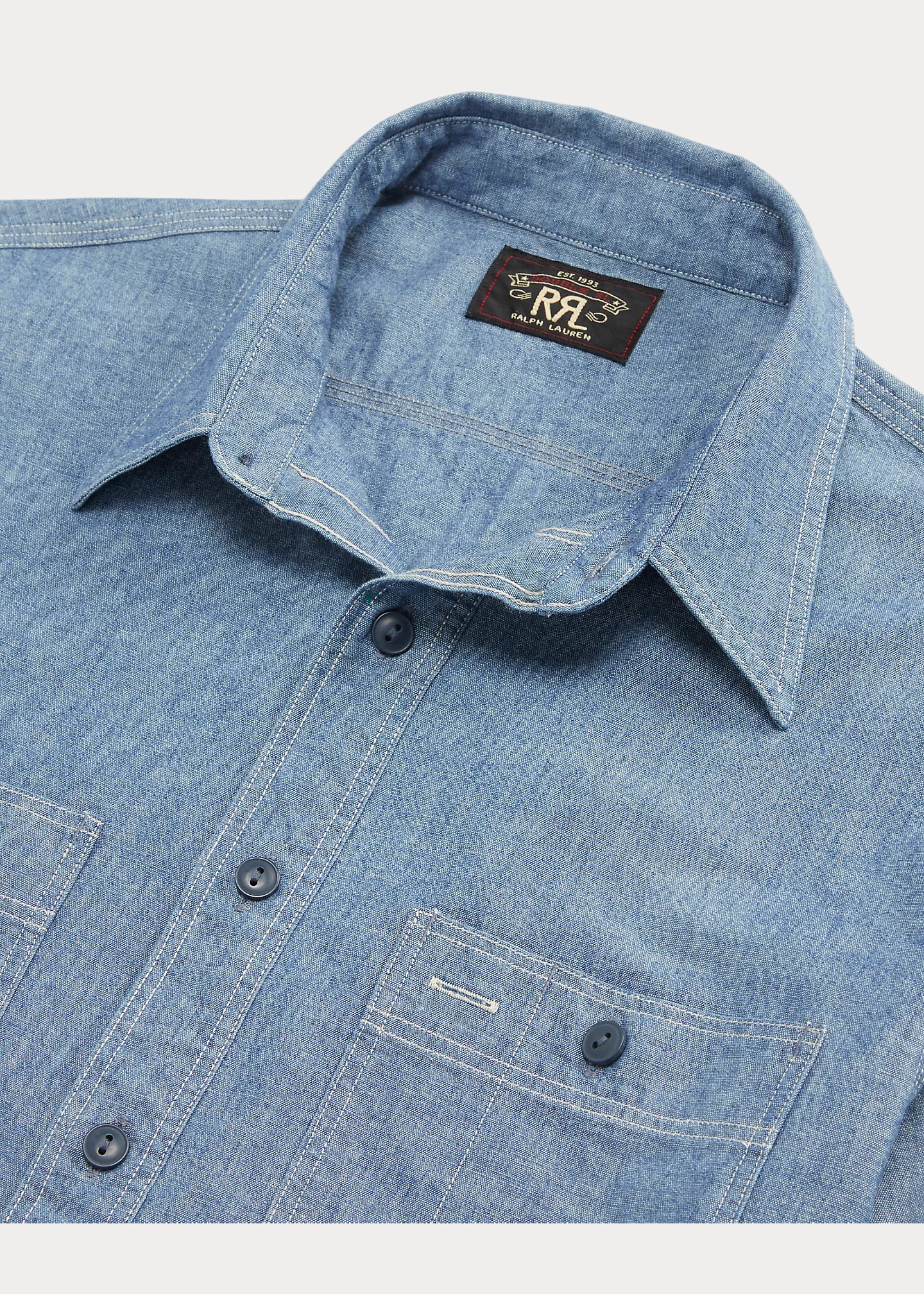Indigo Chambray Workshirt - 4