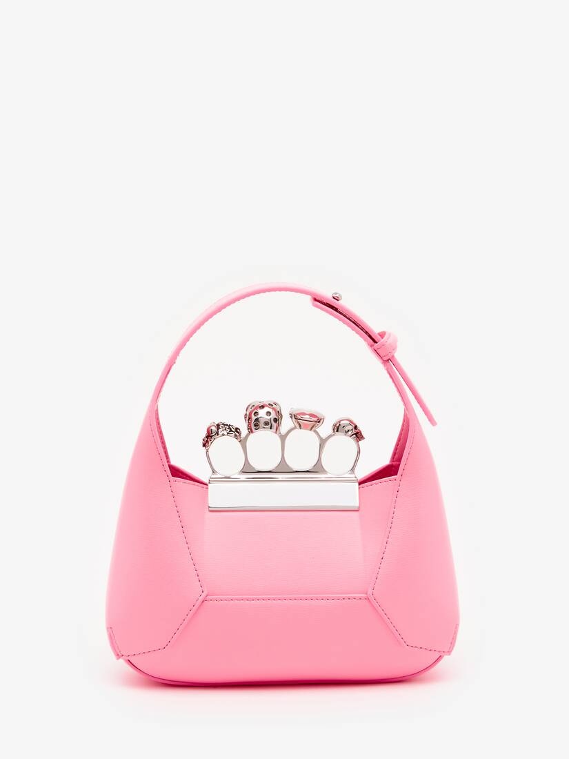 Women's The Jewelled Hobo Mini Bag in Psychedelic Pink - 3