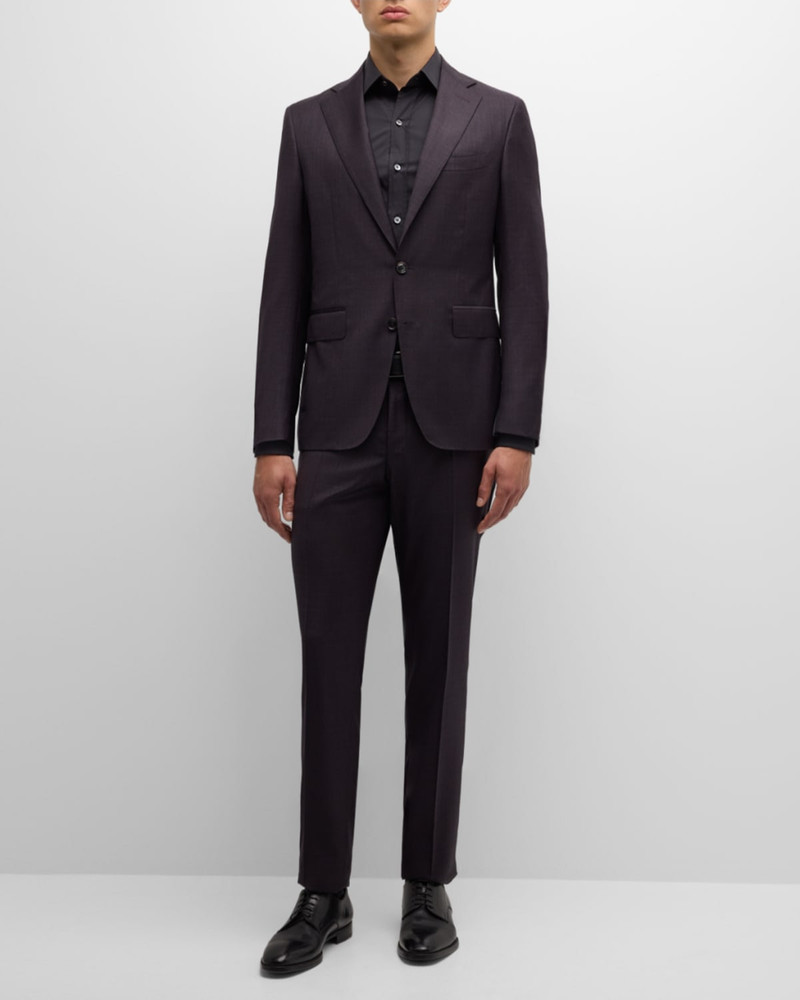 Canali Men & apos;s Wool Tonal Check Two-Piece Suit outlook