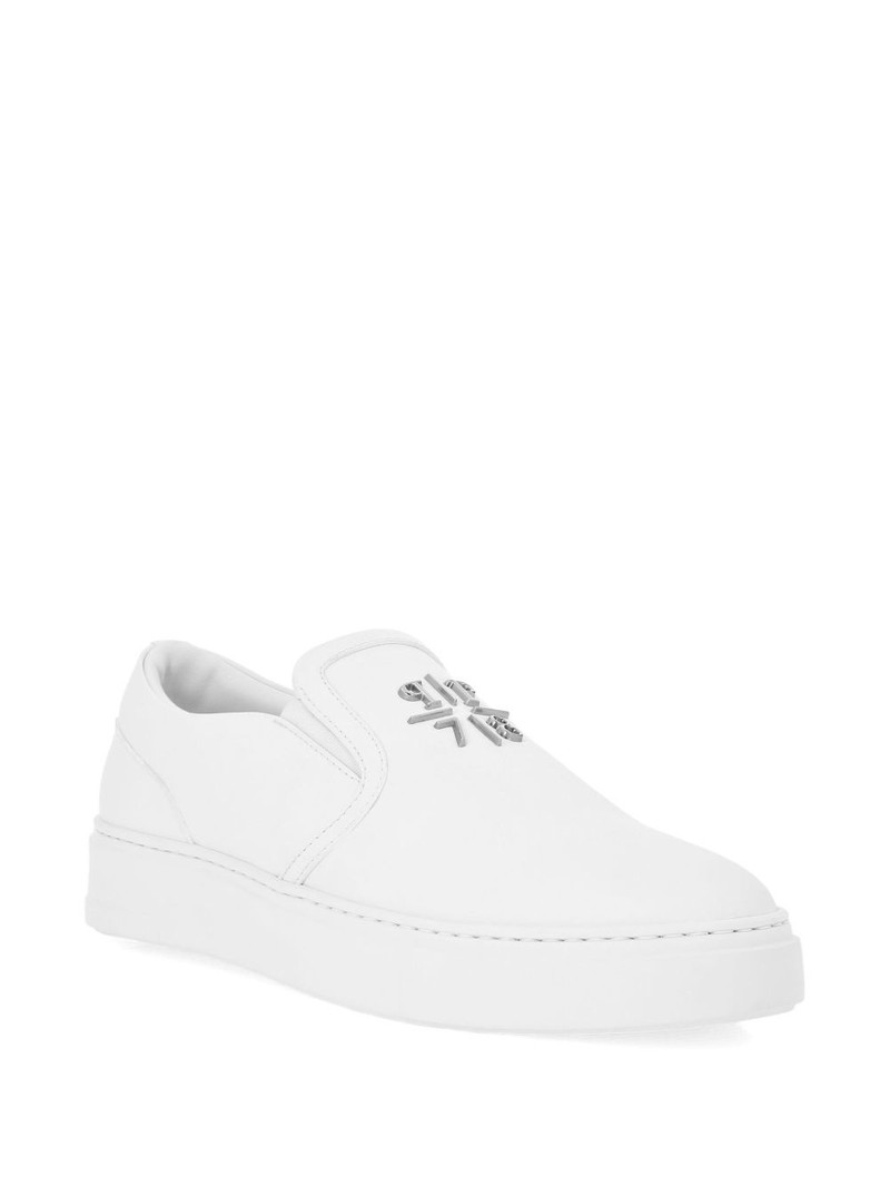 PHILIPP PLEIN leather slip-on sneakers outlook