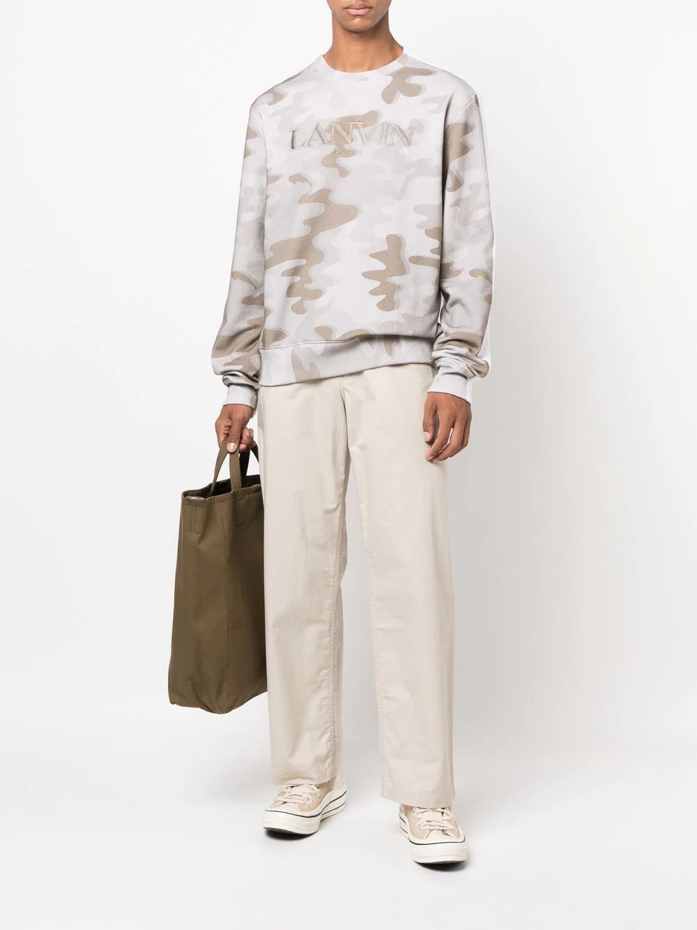 logo-embroidered camouflage-print sweatshirt - 2