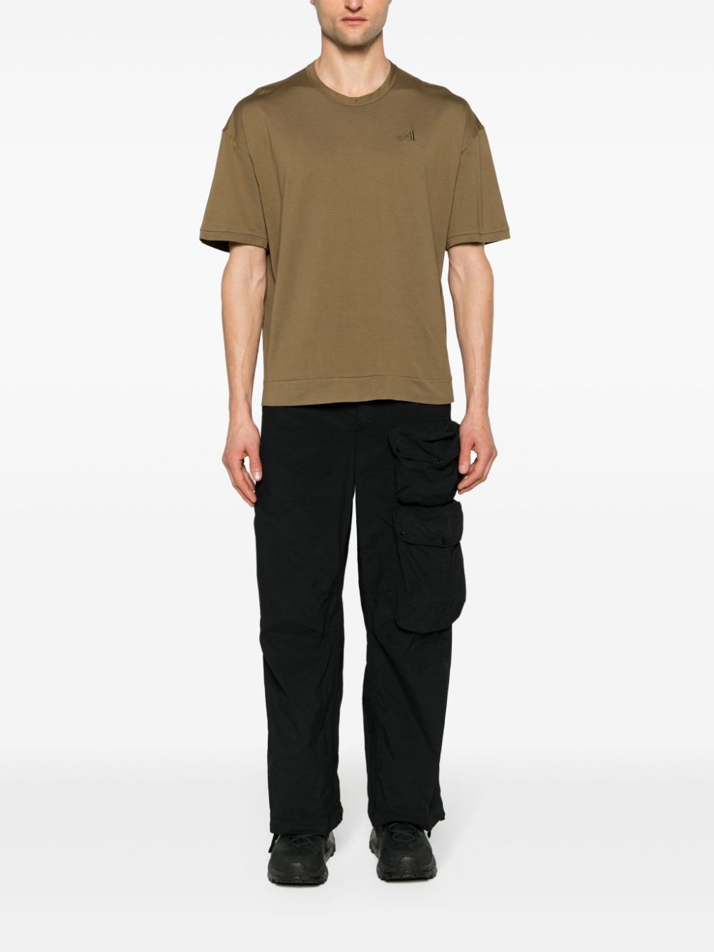 logo-embroidered cotton T-shirt - 2