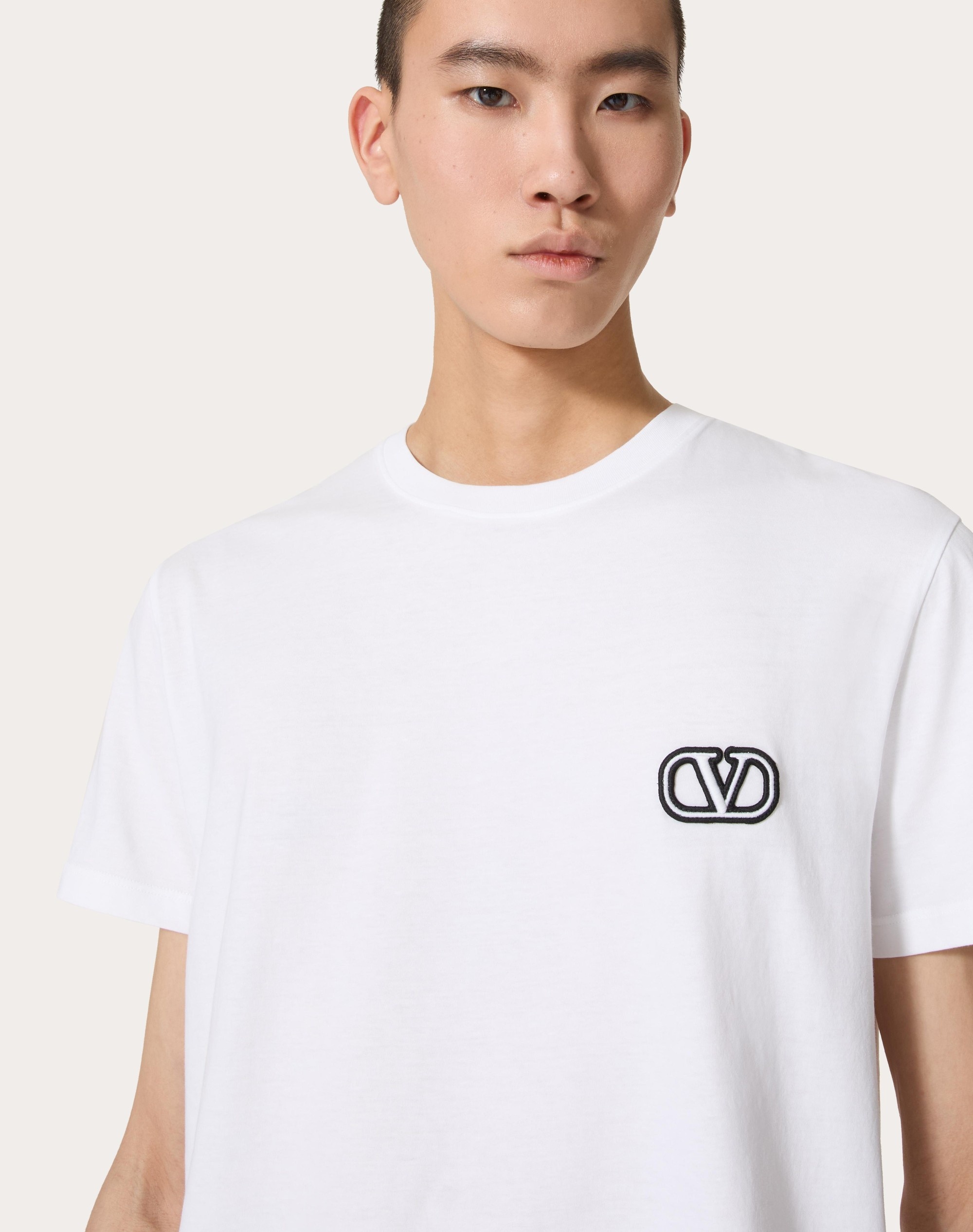 Tシャツ・カットソー VALENTINO T-SHIRT WITH SIGNATURE VLOGO (7V3MG10VAQ8 157) 19951101_53088887_600.jpg