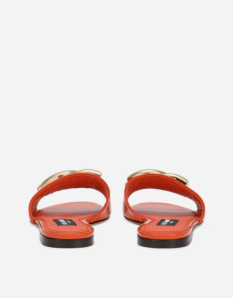 Dolce & Gabbana Polished calfskin sliders with DG logo outlook
