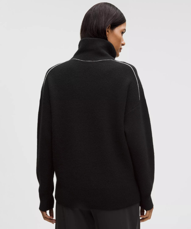 Oversized Cashmere Funnel-Neck Sweater 3