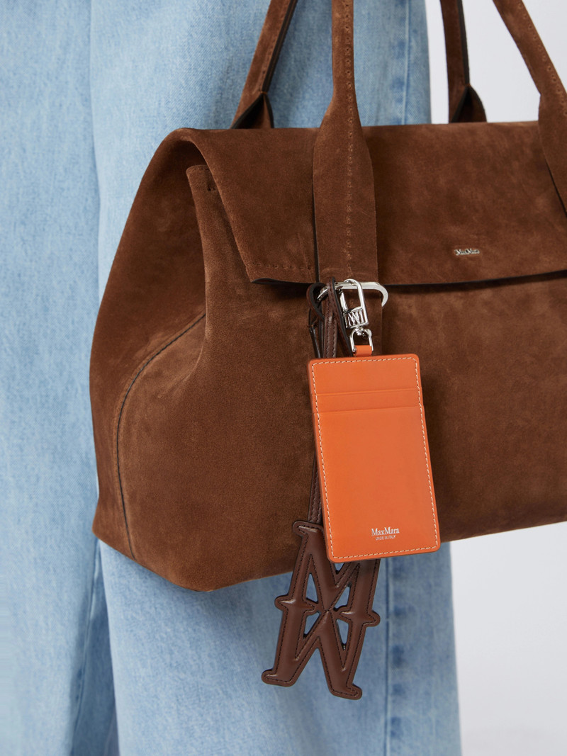 EASYHOLDER Leather badge holder - TANGERINE 3