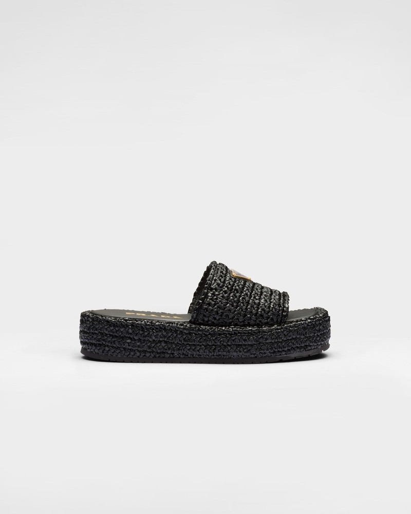 Raffia flatform sandals 1