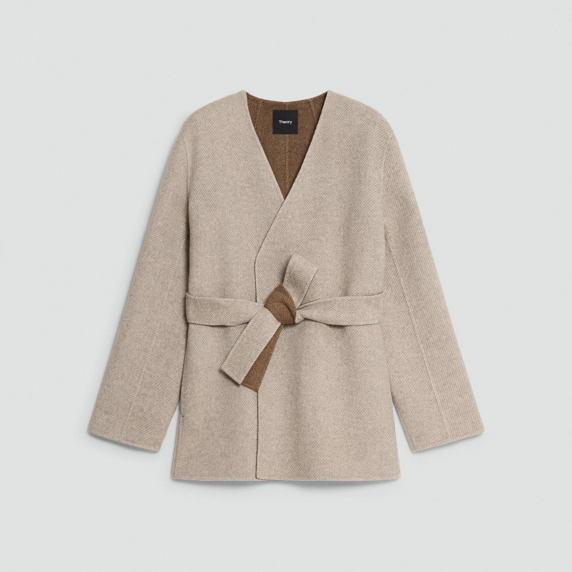 Cardigan Jacket in Double-Face Wool Twill - 1