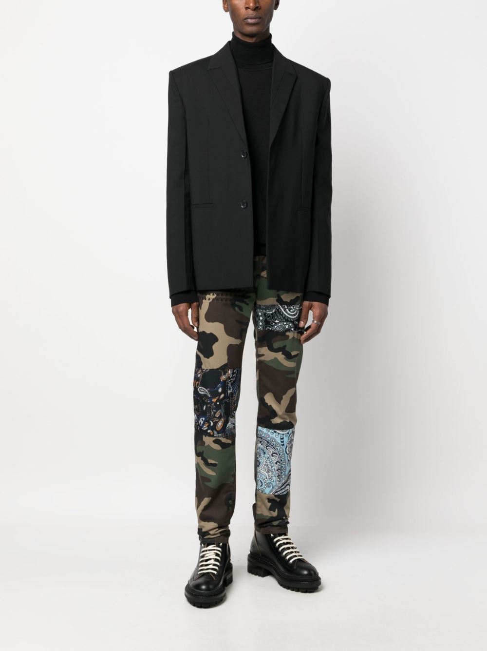 camouflage-print straight-leg jeans - 2