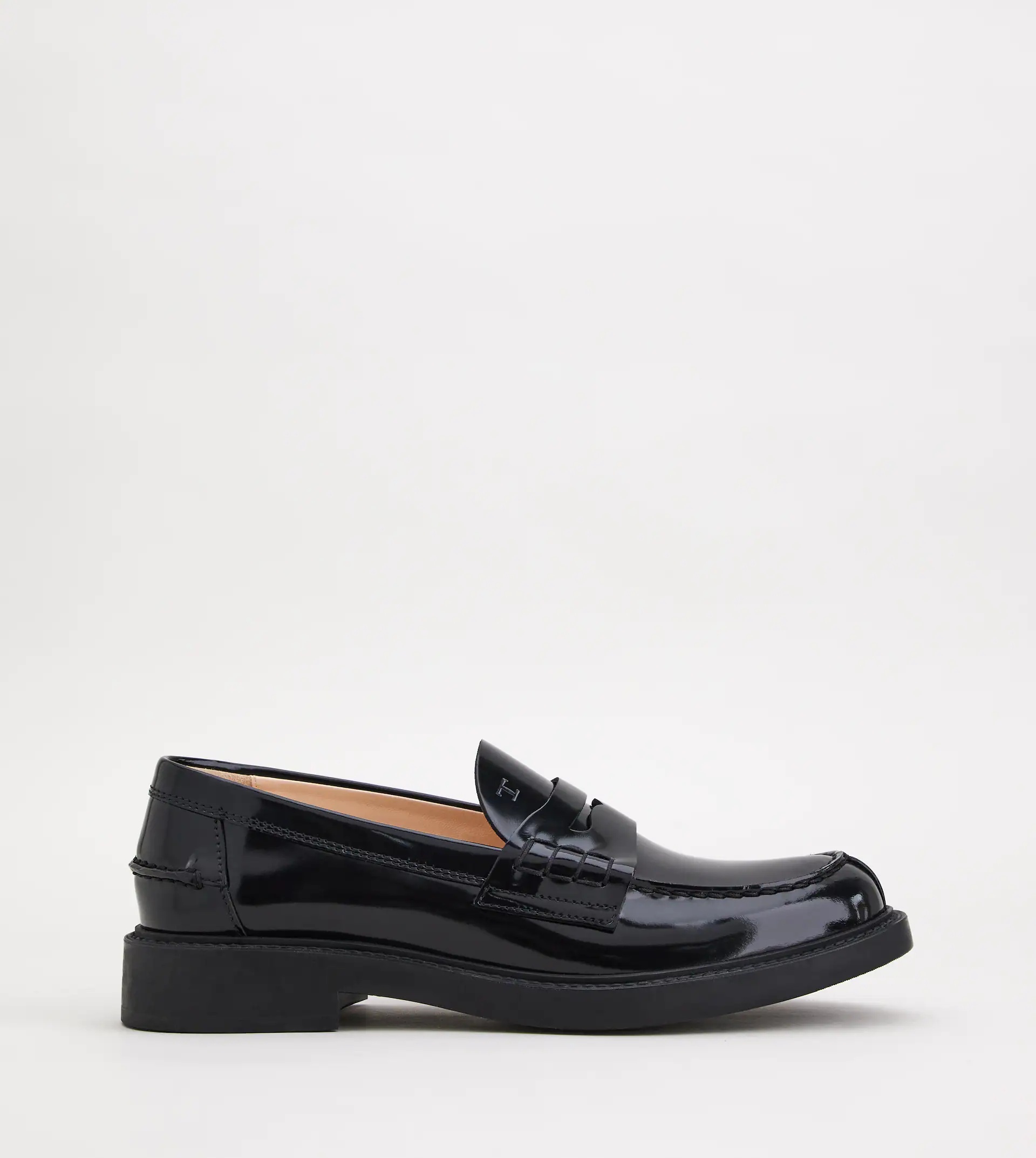 LOAFERS IN LEATHER - BLACK - 1