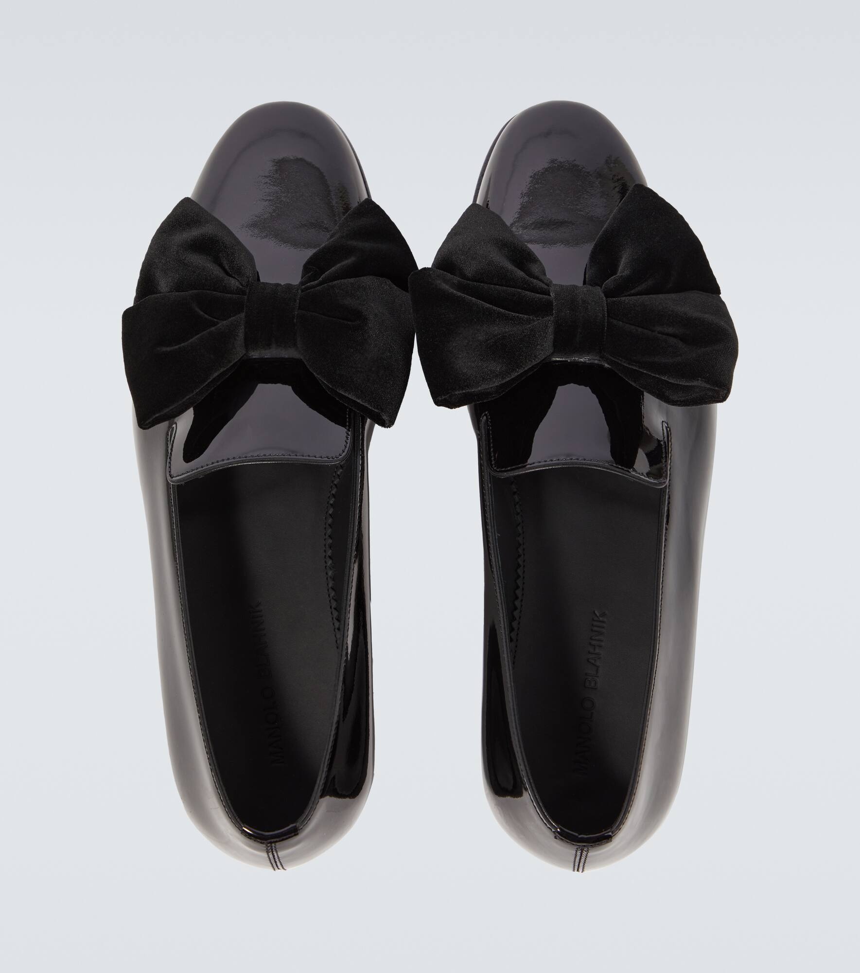 Janser bow-detail patent leather loafers - 4