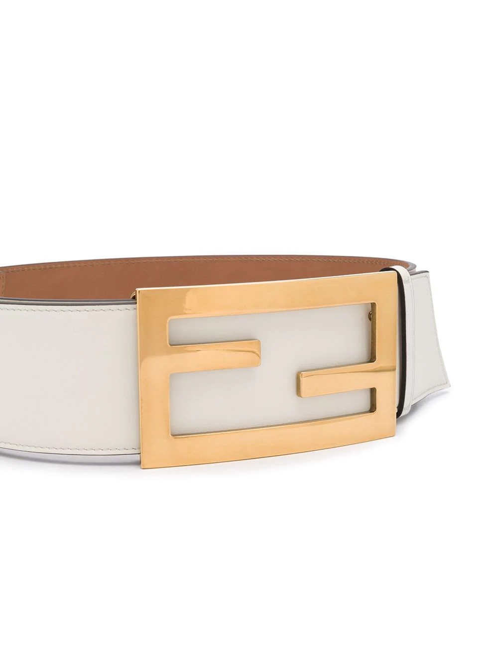 logo-buckle leather belt - 2