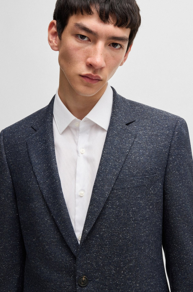 SLIM-FIT SUIT IN MICRO-PATTERNED WOOL 4