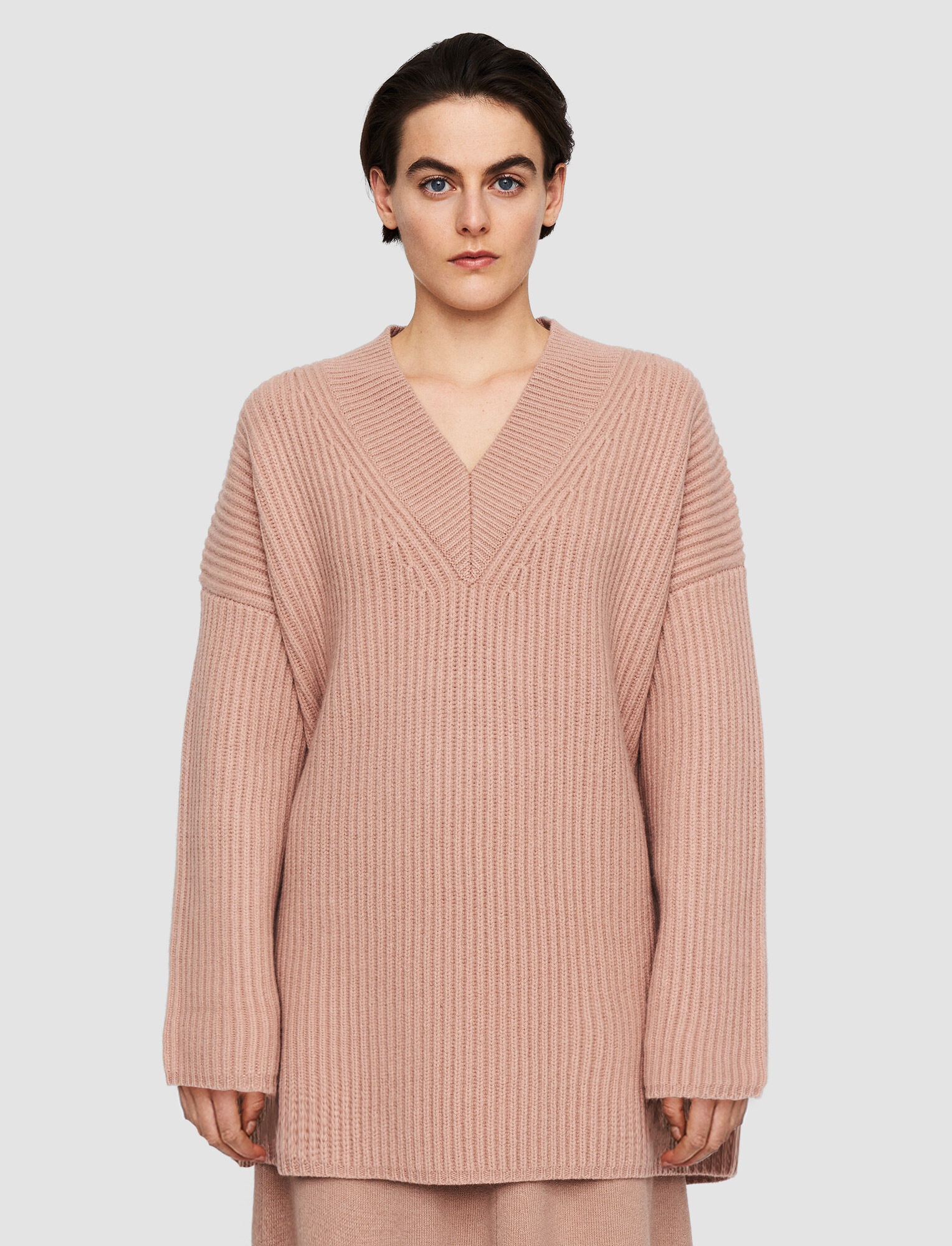 Cardigan Stitch V Neck Jumper - 3