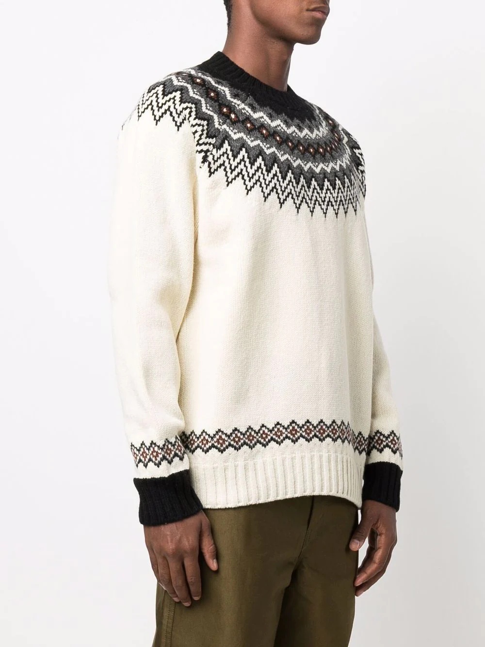 fair isle intarsia-knit crew-neck jumper - 3