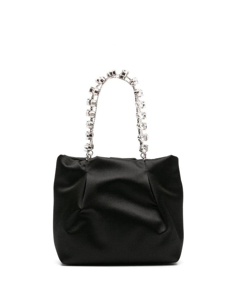 crystal-embellished satin tote bag 1