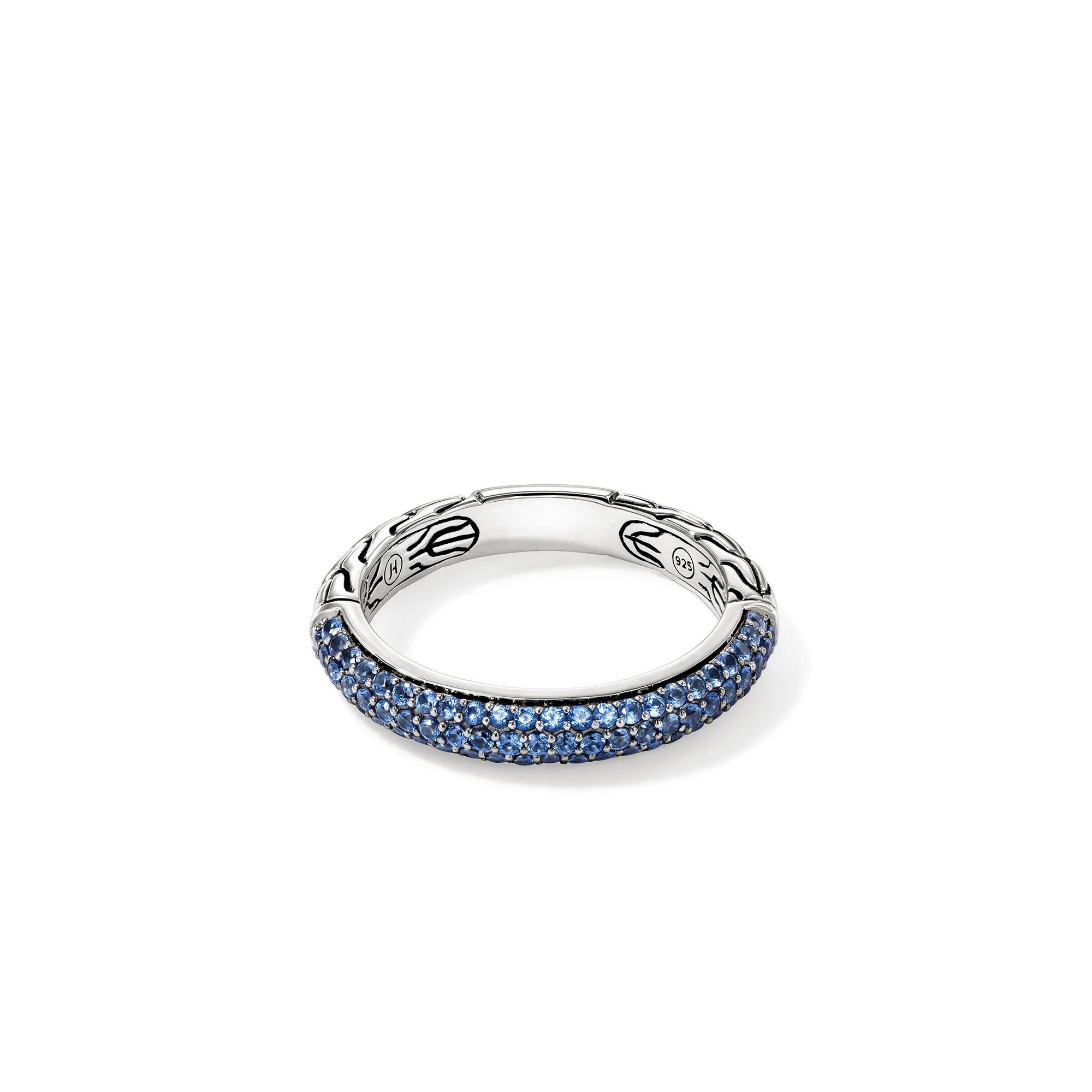 JH Essential Pavé Band Ring, Sterling Silver, Gemstones, 3.5MM - 1