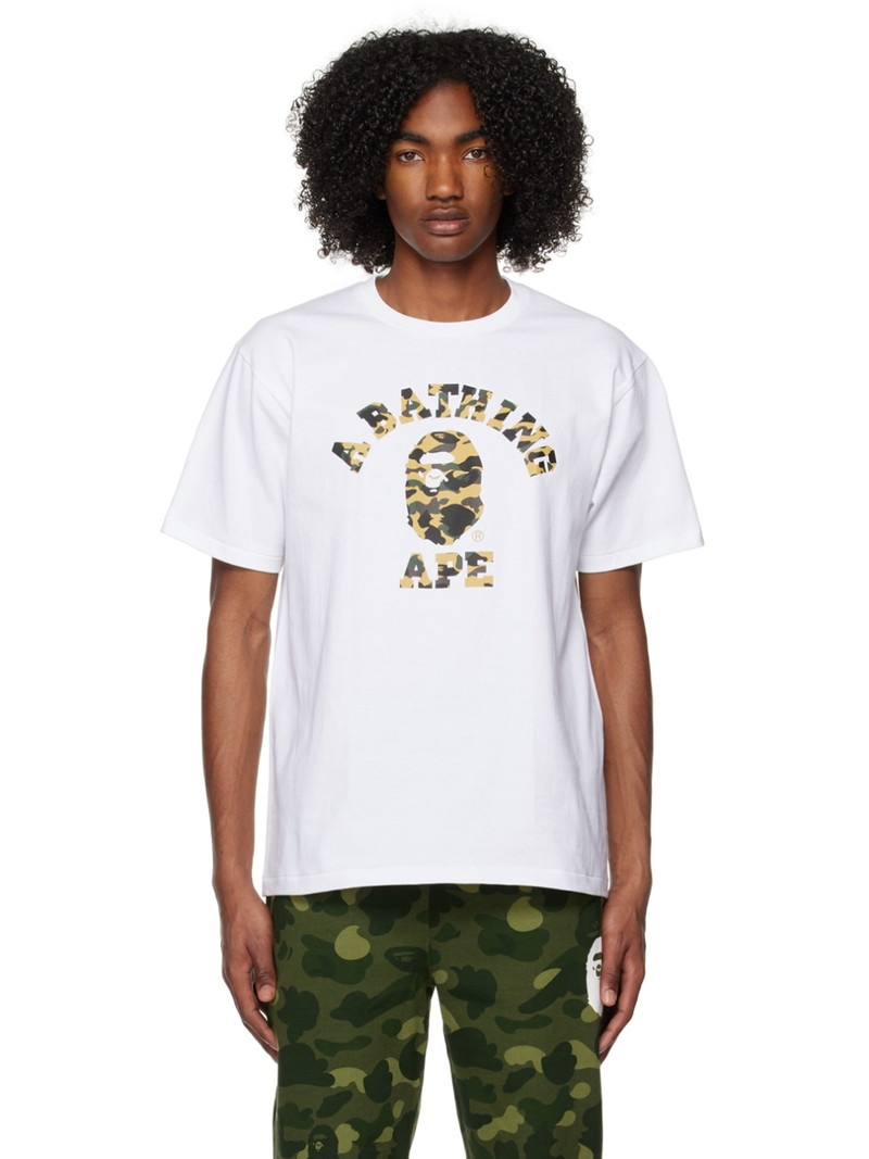 White 1st Camo College T-Shirt - 1