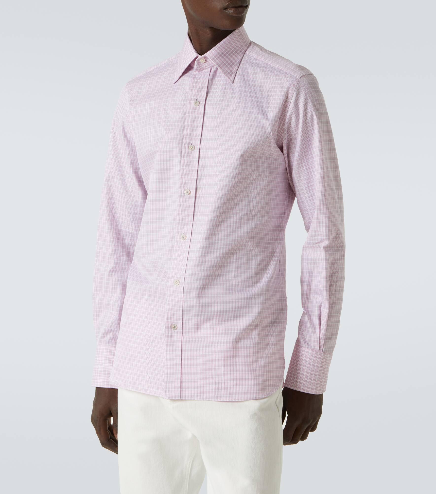 Checked cotton poplin shirt - 3