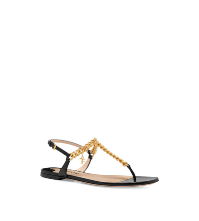 TOM FORD SHINY LEATHER ZENITH THONG SANDAL outlook