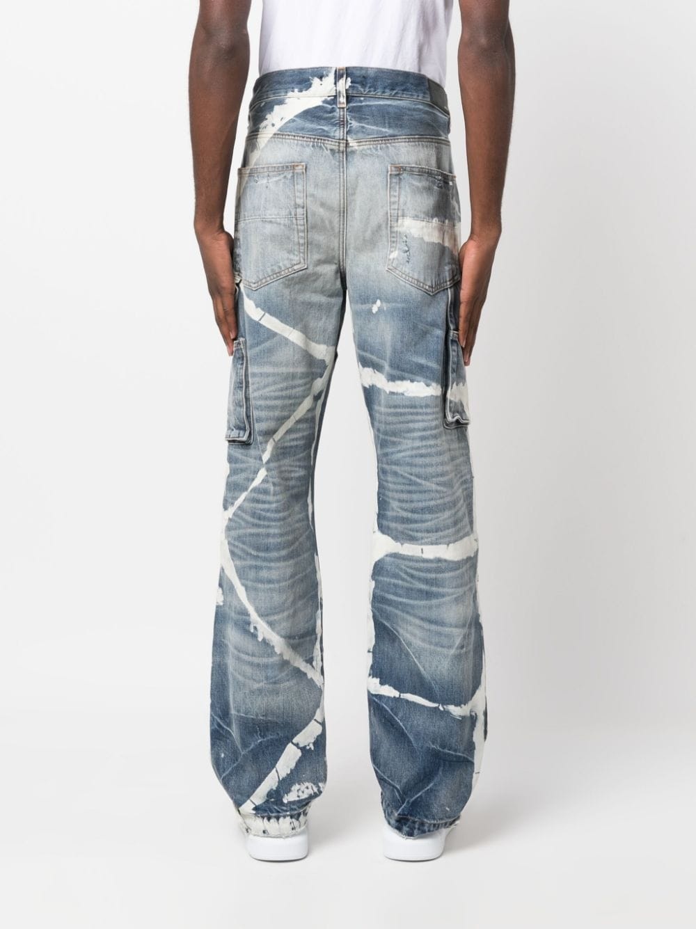 bleached straight-leg jeans - 4