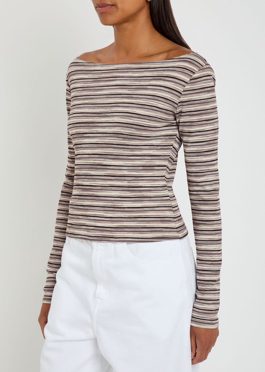 Reformation Wiley Striped Fine-knit top - 2